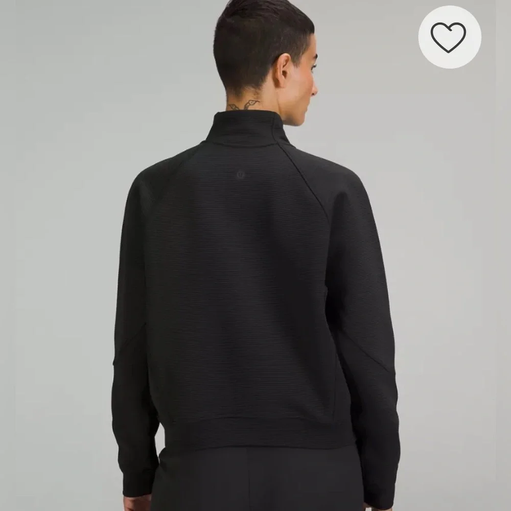 Lululemon Athletica Relaxed Fit Ribbed Black Half-Zip Pullover Size 6 NWOT - Picture 2 of 13